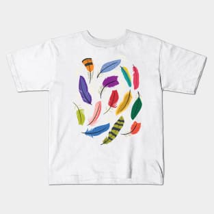 Swirly Feathers Kids T-Shirt